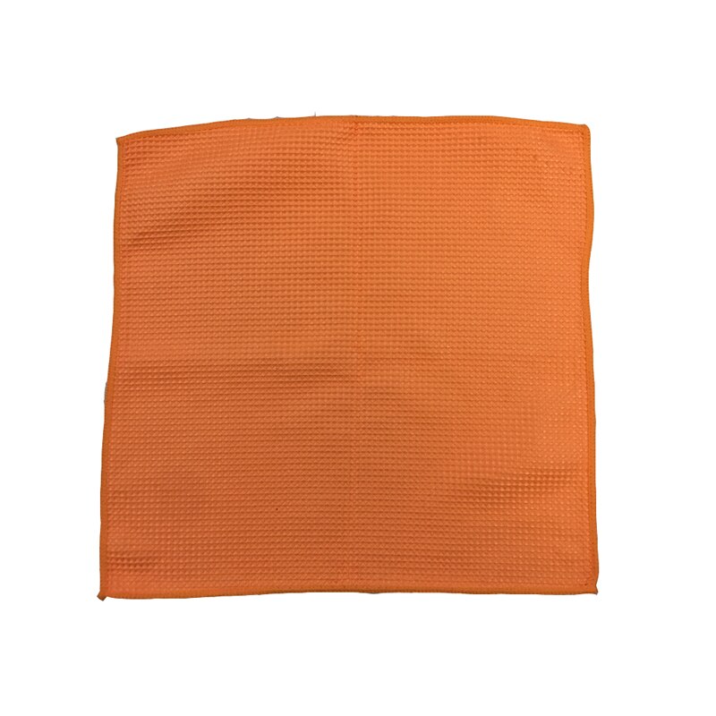 Miękki ręcznik robić wafli pielęgnacja samochodu mikrofibra polerowanie woskiem detalowanie ręcznik czyszczenie samochodu myć się bezśladowy materiał robić czyszczenia kuchni 40x40cm: Pomarańczowy