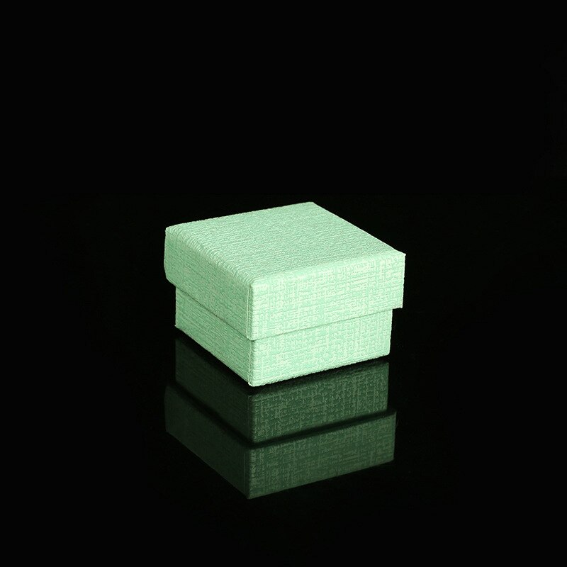 Kraft Ring Box Paars Grijs Blauw Oorbel Ring Box Verpakking Ring Parel Shinny Van Roze, grijs, Pupre, Blauw