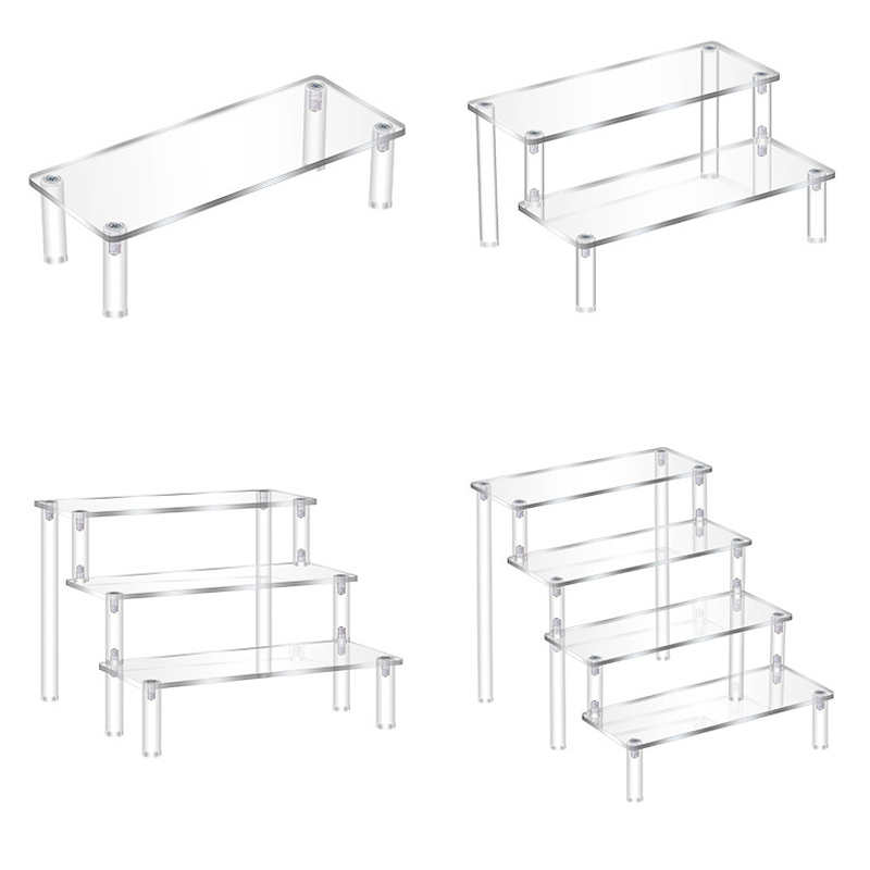 1 Set Display Stand Rack Oogschaduw Parfum Organizer Dozen Transparant Meerlaags Acryl Opbergrekken Desktop Cosmetica Plank