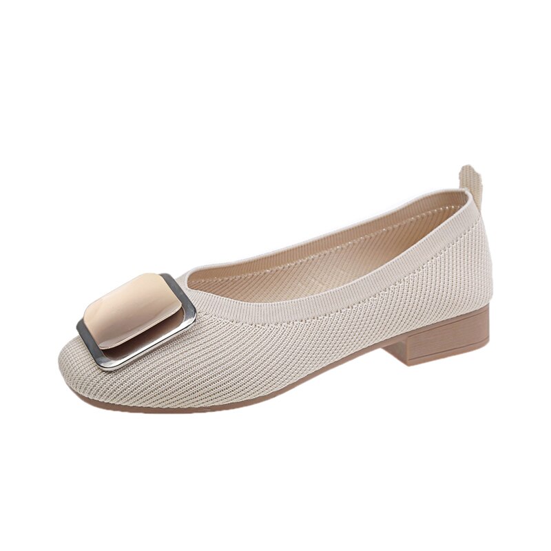 Grande taille femmes appartements 21019 mocassins toile sans lacet chaussures plates femme baskets chaussures de loisir blanches dames noires chaussures espadrilles: Beige / 9.5
