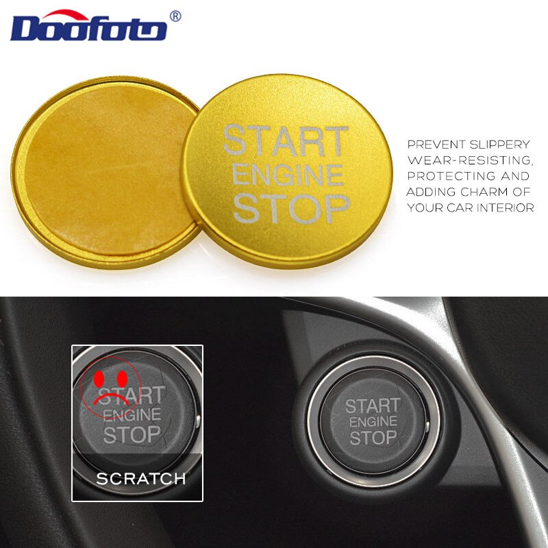 Doofoto Voor Alfa Romeo Start Stop Motor Knop Cover Ring Startknop Case Shell Styling Auto-interieur Sticker Accessoires