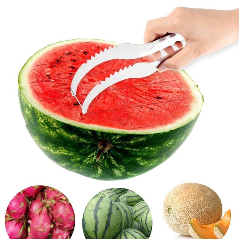 Praktische Rvs Watermeloen Slicer Fruit Meloen Cutter Mes Watermeloen Snijden Keuken Gereedschap Accessoires Gadgets