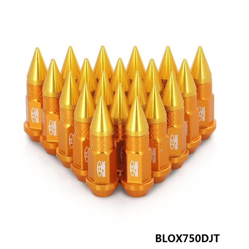 Blox – écrous de roue prolongés 50MM, avec pointes, pour jantes m12x1, 5/m12x1, 25, EP-BLOX750DJT-ALBZ: Or / M12x1.5