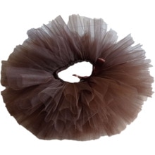 Tutu kjol kaffe brun färg barn flickor kostym tutu kjol handgjord fluffig balett dans julkläder barn