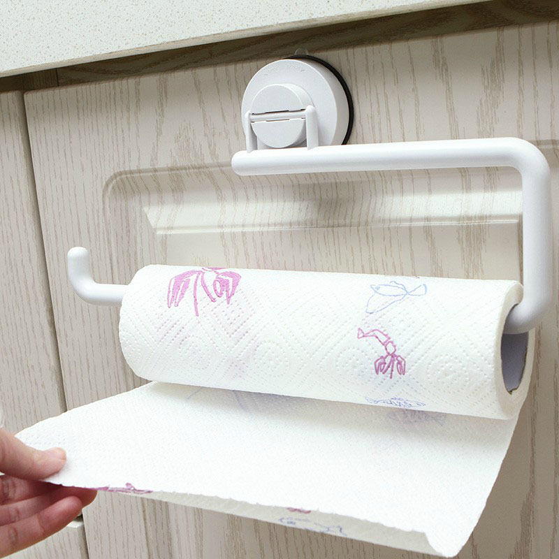 Towel Rack Bathroom Sink Storage Rack Hanging on The Door Storage Hook Kitchen Paper Rack Hanger Paper Towel Roll Holder MJ707
