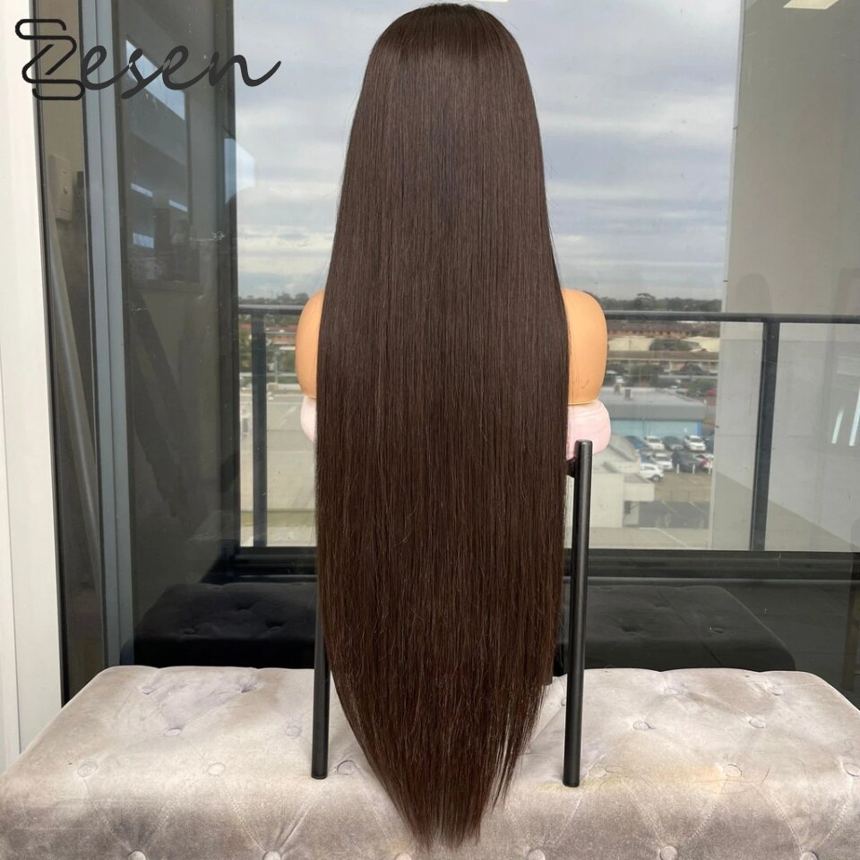 Body Wave Synthetic Lace Front Wig With Baby Hair Straight Middle Part Lace Wigs For Women High Temperature Fiber Daily Wear