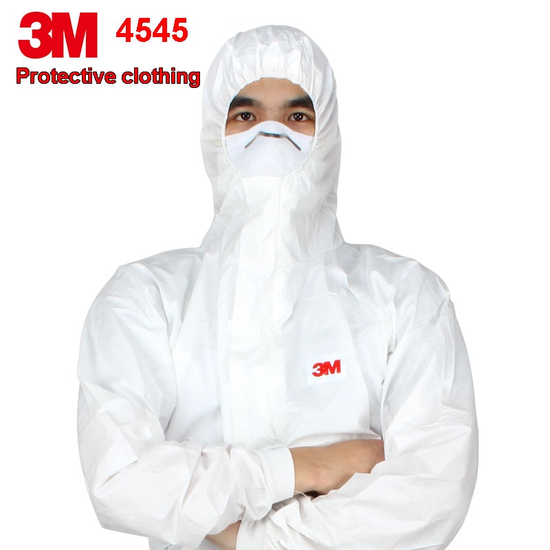 Originele 4545 Beschermende Overall Hooded Beschermende Elastische Taille Kleding Tegen Droge Deeltjes/Chemische Splash Type