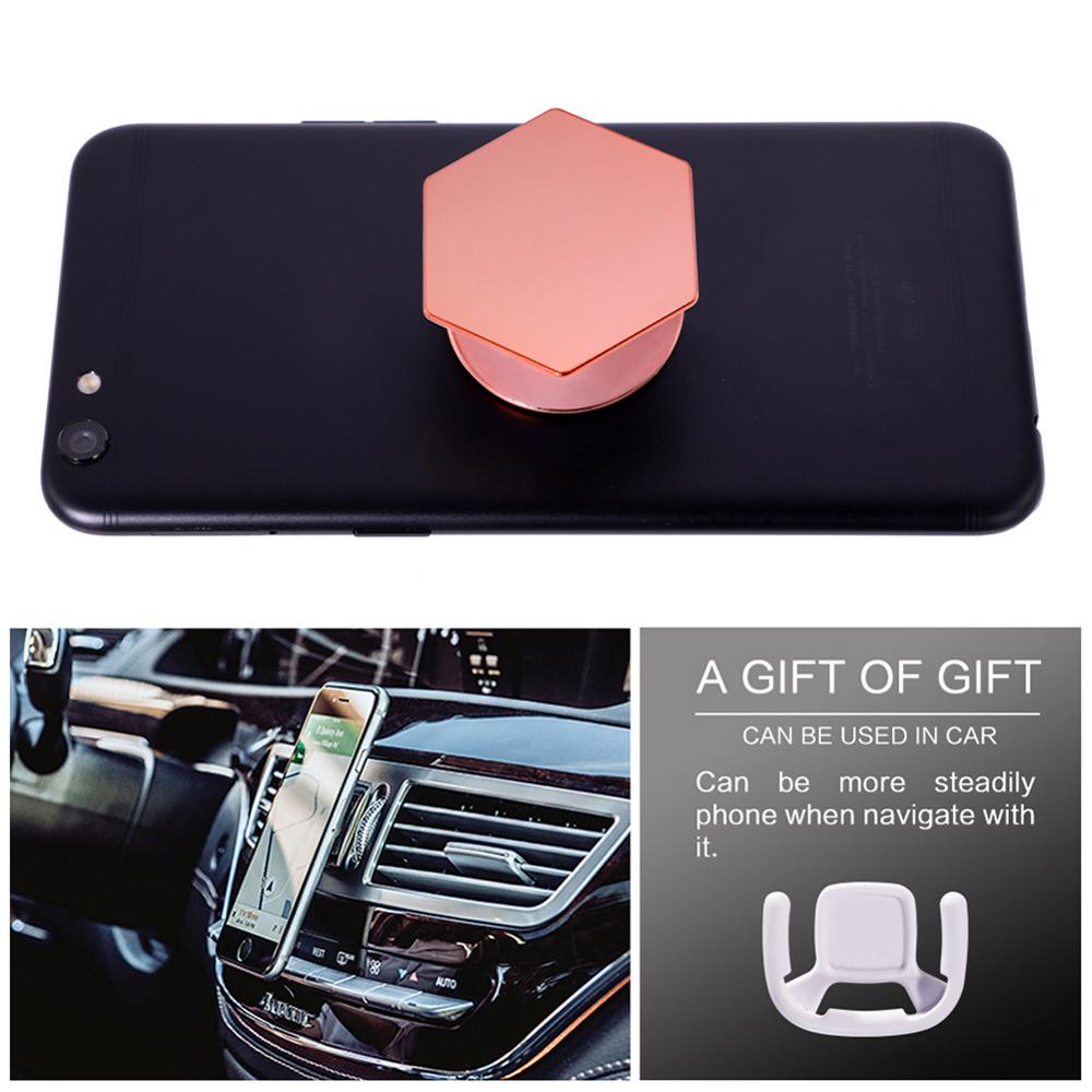Anneau de Support universel hexagonal en plastique pour iPhone X, anneau d'extension pour téléphone portable de voiture