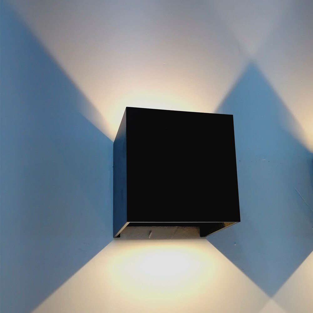 Outdoor wall led lights angle adjustable porch led light waterproof IP65 wall sconce White/black cube led wall mount Lamps