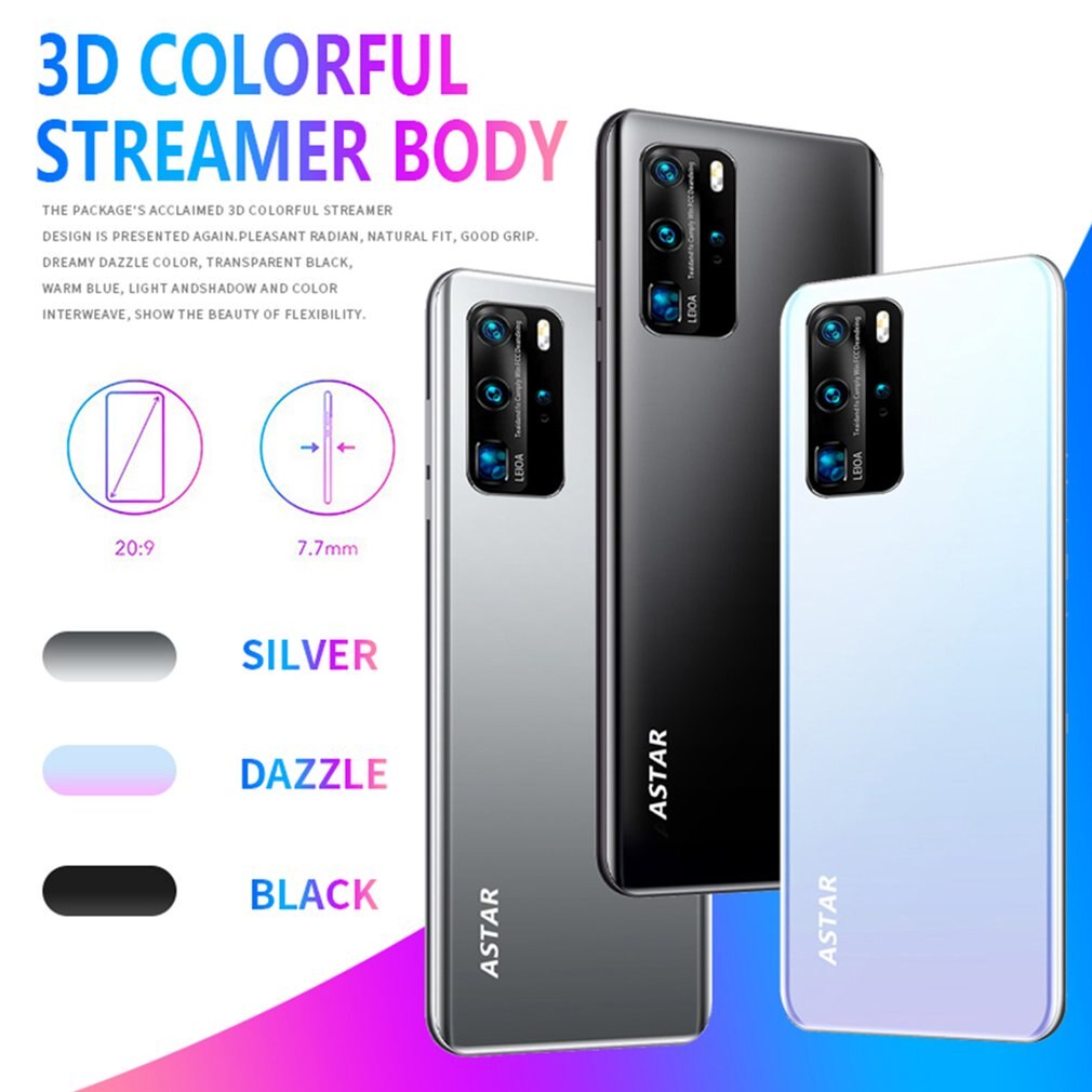 P40 Clever 6,5 Zoll HD Bildschirm 1GB 8GB 24MP Vorne Kamera Starken Quad-Ader-hoch-leistung Prozessor telefon