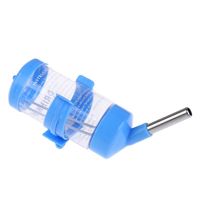 Hamster plástico bebedero agua botella de dispensador de colgando fuente de suministros para mascotas: Blue