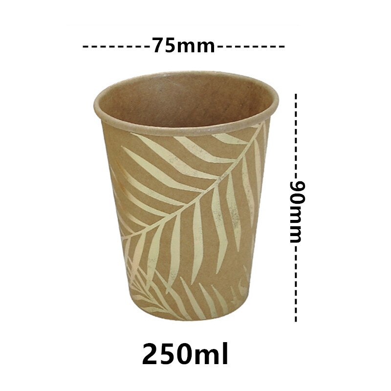 16pcs Net Red Kraft Paper Cup Bronzing Palm Leaf C... – Vicedeal