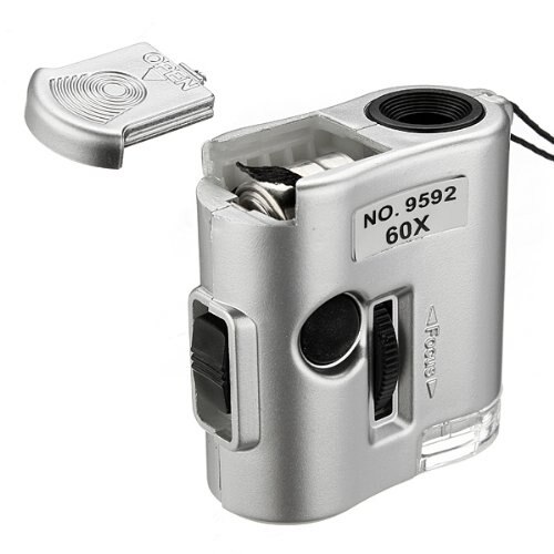 Sosw-Microscoop Met Led Illuminating X 60 Sieraden 60 X Vergrootglas Horlogemaker Ticket