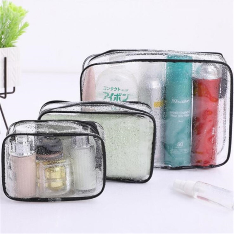 Transparent PVC Bags Travel Organizer Clear Makeup Bag Beautician Cosmetic Bag Beauty Case Toiletry Bag Make Up Pouch Wash Bags