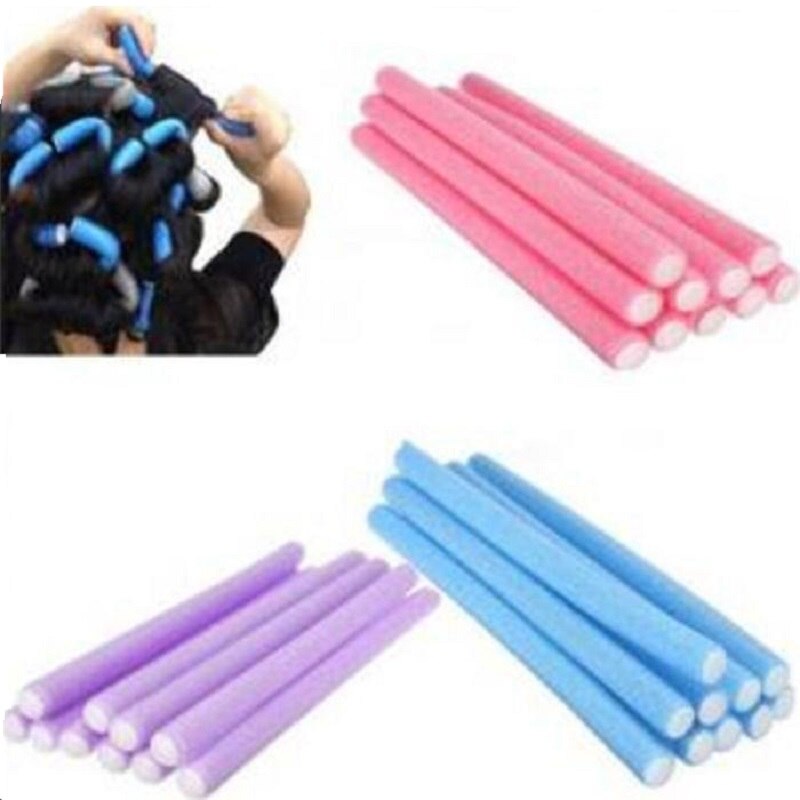 5 pçs rolo curler de cabelo macio rolos de cabelo onda diy magia rolos de cabelo ferramenta estilo rolos esponja ondulação do cabelo