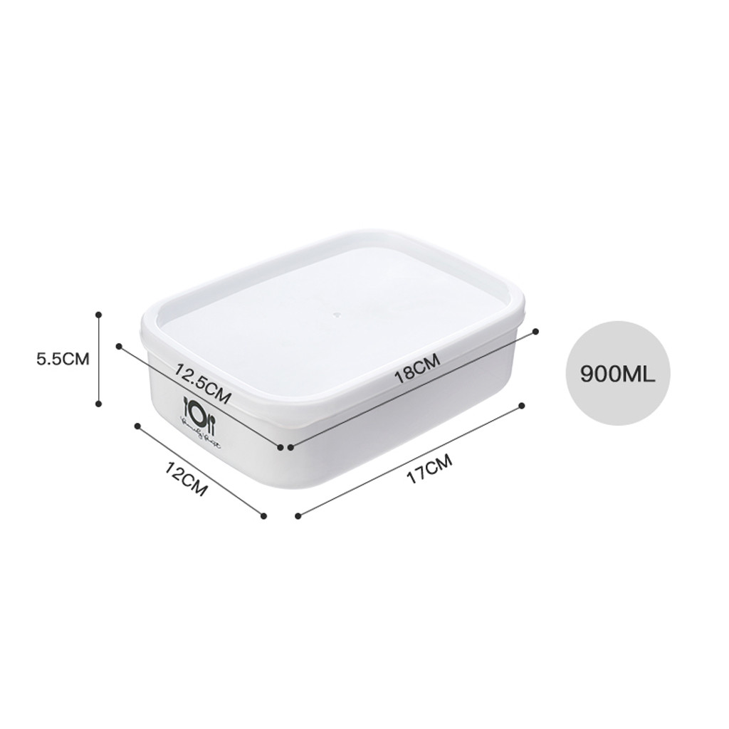 Food Fresh Storage Box Containers Kitchen Fridge Organizer Case Removable Drain Plate Tray For Keep Fruits Meat Fish Vegetables: B