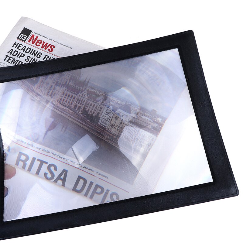 1pc A4 grande feuille loupe verre aide à la lecture lentille pour lire des fournitures à la maison