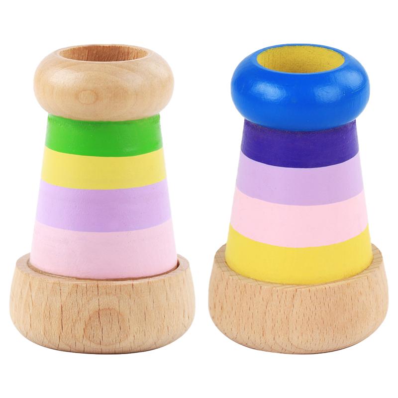 2pcs Wooden Interesting Funny Kaleidoscope Kaleidoscope Playthings Kaleidoscope Toys