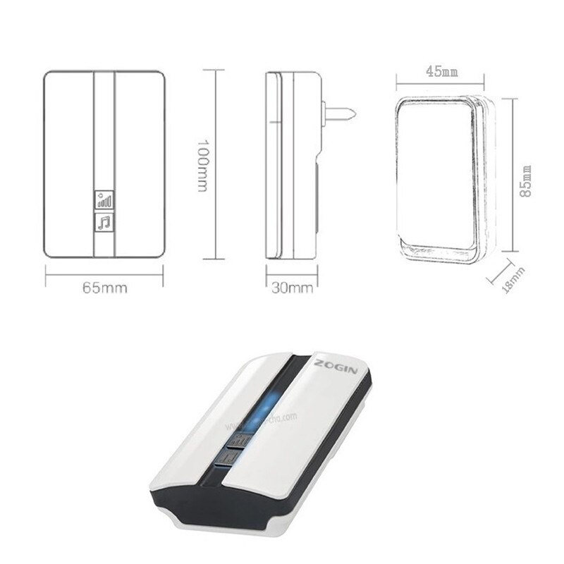Timbre inalámbrico a prueba de agua, timbre de casa con control remoto, 150M, Wifi, autopotencia, timbre inteligente, Dingdong, sin batería