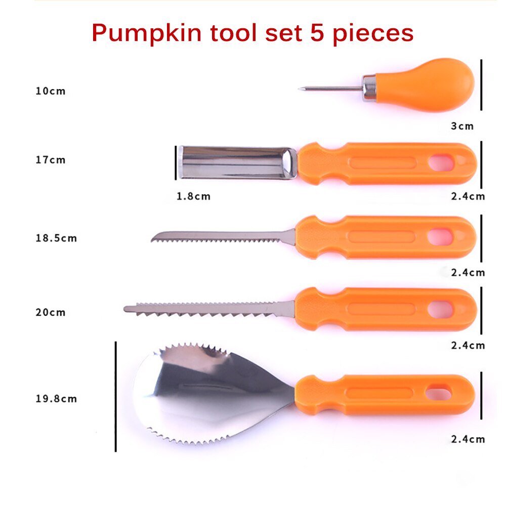 1 Set Halloween Pumpkin Cuttings Carving Kit Stainless Steel Durable Carving Tools For Fruit Vegetable Pumpkin Carving Knife Kit