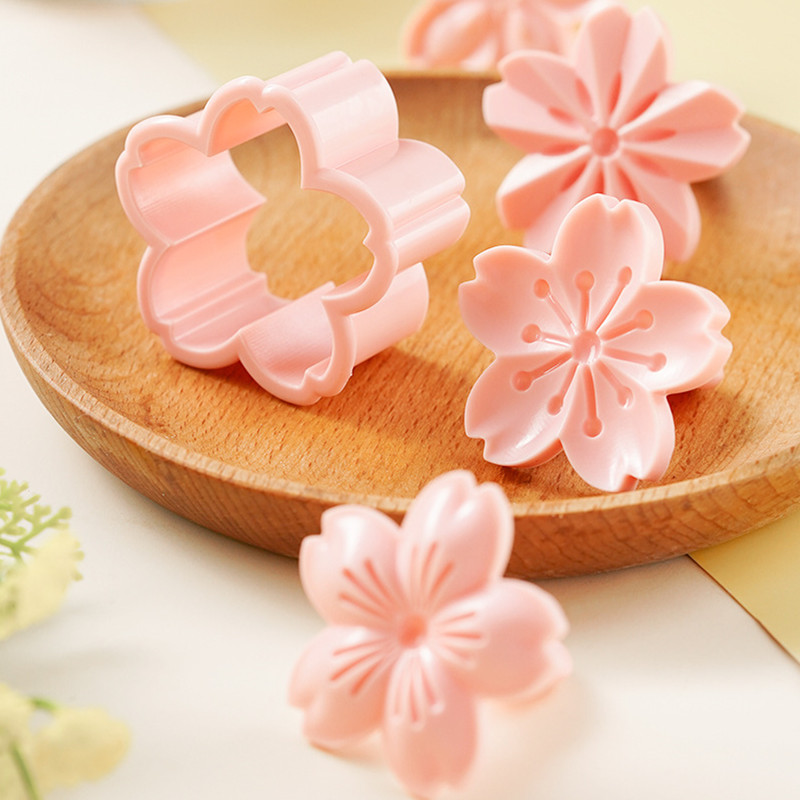 5 teile/satz Sakura Kekse bilden Kirschblüte Rosa Keks Fondant bilden Cranberry Kekse Blume bilden Presse Blume Backen Schneider