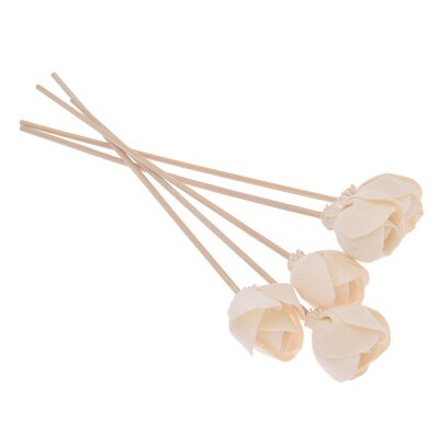 5 Pcs Bloem Vormige Geen Vuur Aroma Diffuser Sticks Huishouden Slaapkamer Aroma Diffuser Accessoires Riet Rotan Stok: 3