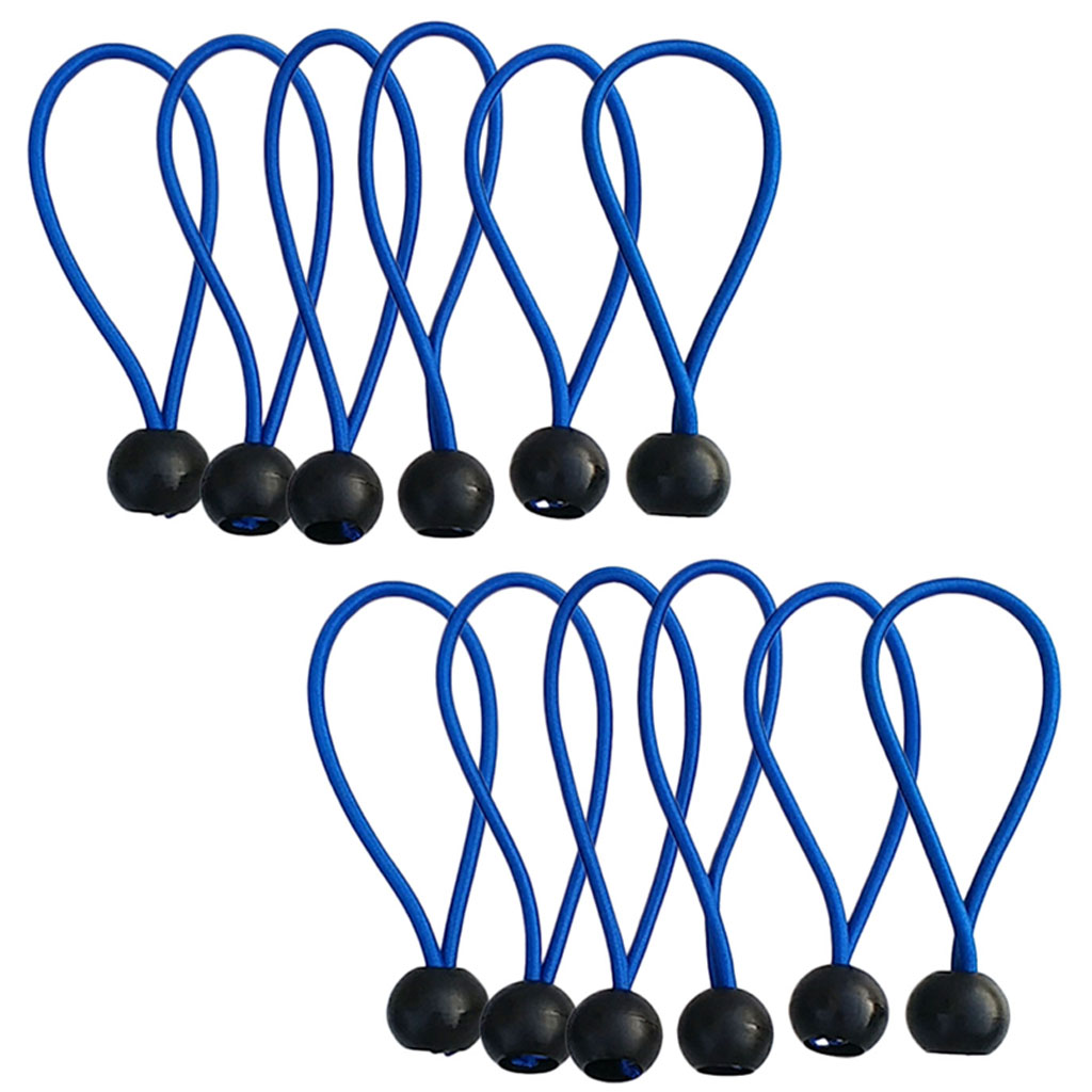 12 Pcs Heavy Duty 4 Inch Bal Bungee Luifel Tarp Tie Down Cord Blauw Kleur Mini Bungee Cord