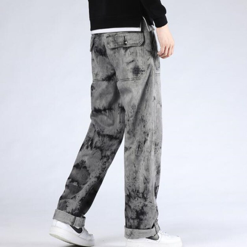Style Hip Hop Baggy Jeans Mens Denim Hip hop Loose Pants Rap Jeans For Boy Rapper Plus size 30-46