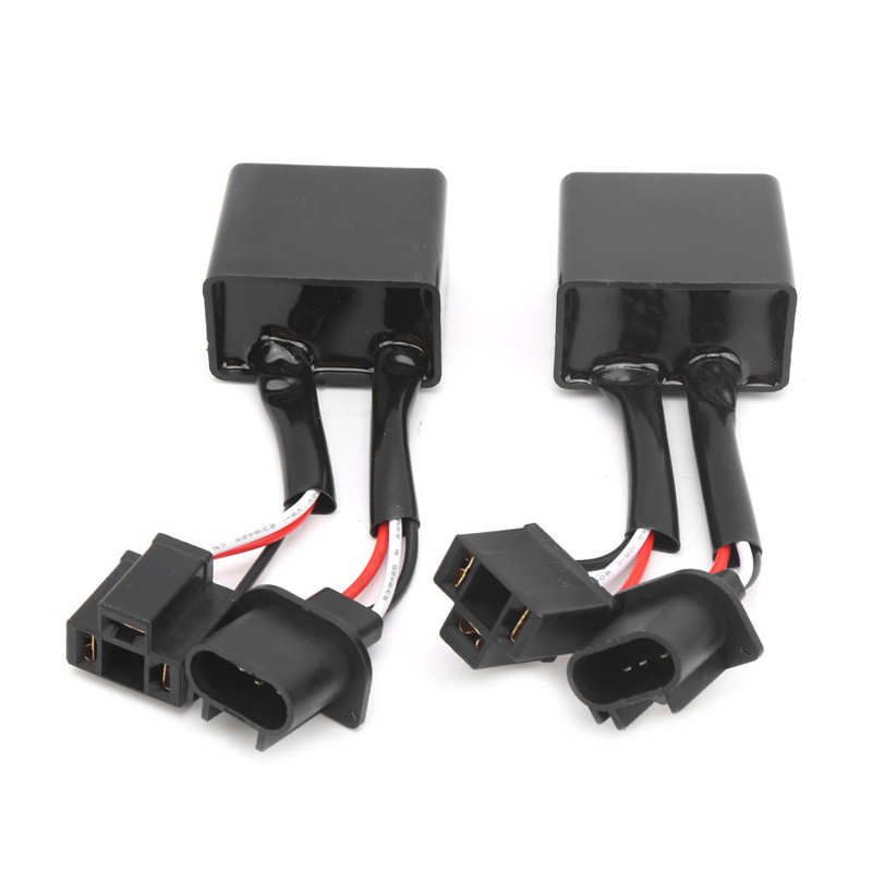 2 pçs led decodificador de luz escondeu filtro h13 para adaptador h4 10000h tempo apto para mercedes benz resistores anti-cintilação novo