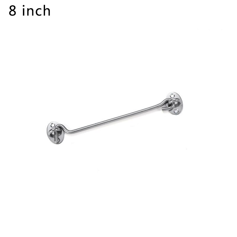 Cabin Hook Eye Door Latch ate Door Swivel Window Latch Holder Stainless Steel Cabin Shed Gate Door Latch Silent Holder Silver: 4