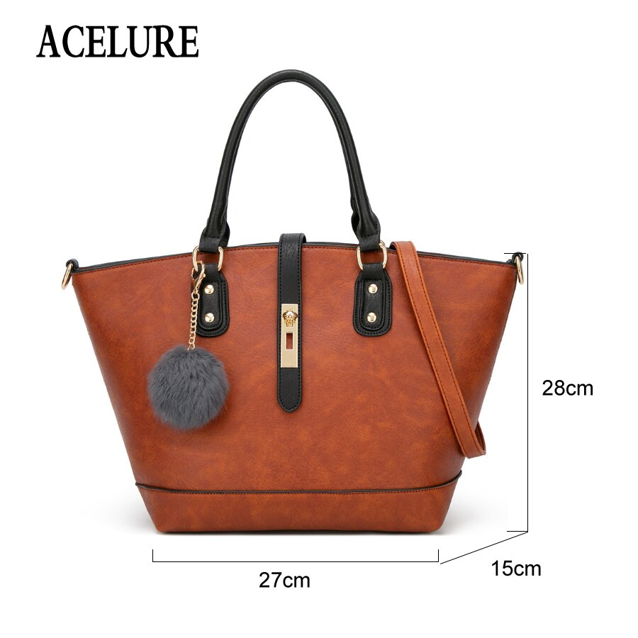 ACELURE Women Handbag Female PU Leather Bags Ladies Hobos Bag Handbags Ladies Portable Shoulder Bag Office Female Totes