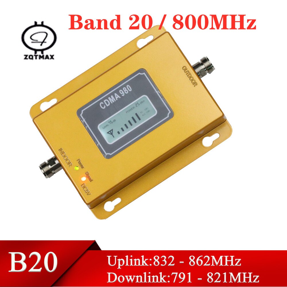 ZQTMAX – amplificateur de Signal Mobile LTE 800 MHz, répéteur de réseau cellulaire bande 20 4G