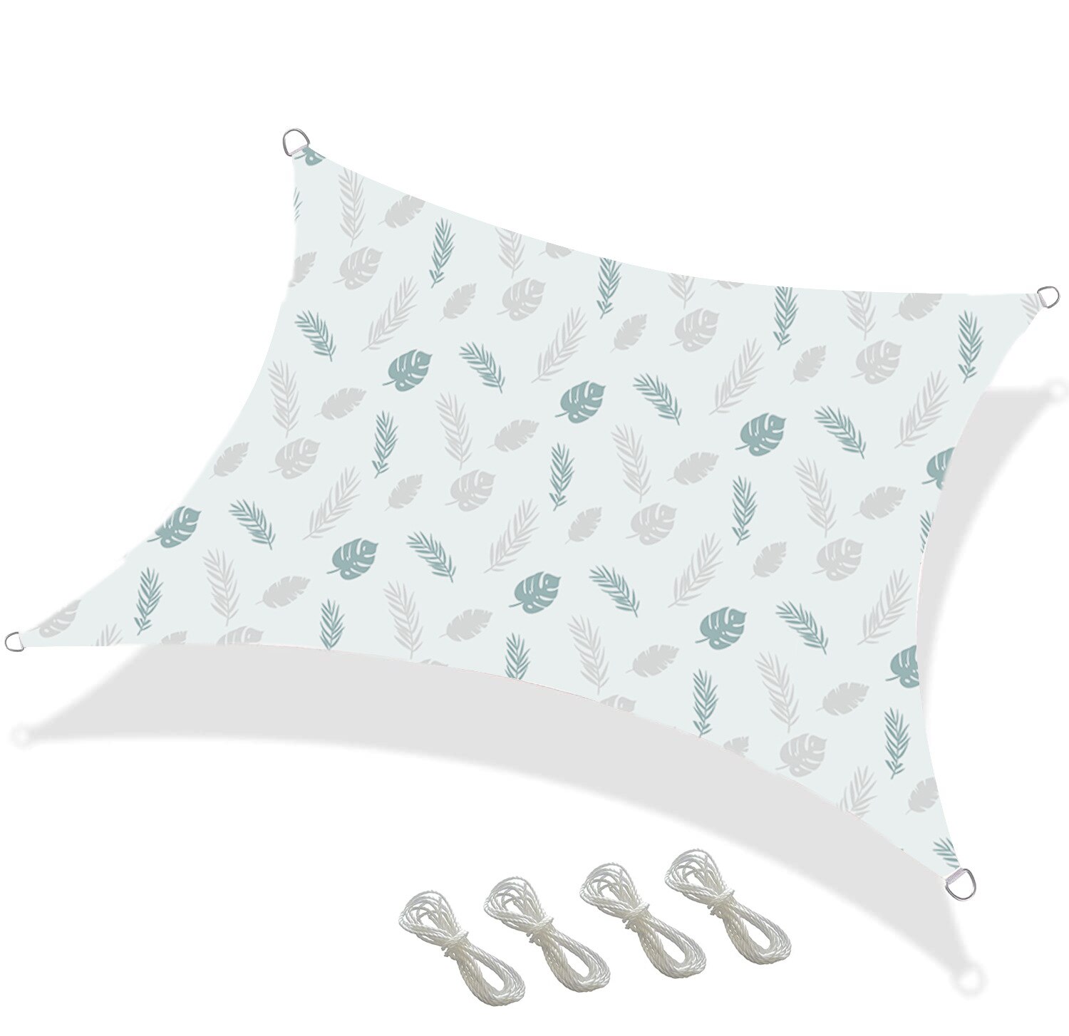 Waterproof Sun Shelter Garden Printed Sunshade Sail Outdoor Leaf Rainproof Shade Patio Terrace Pool Swimming Awning Canopy