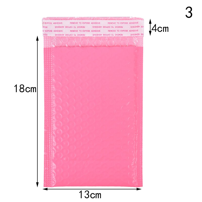 Rosa papper bubbel vadderade brev kuvert påse bubbel post kuvert påse förpackning påsar brevpåsar 10 st/lot: Röd