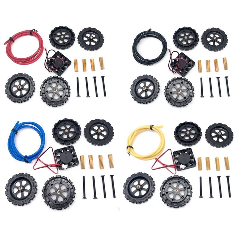 Pieza de impresora 3D, CR-10, tuerca de cama RESORTE DE COMPRESIÓN, tuerca grande atornillada a mano con ventilador de refrigeración de tubo de PTFE de 12V