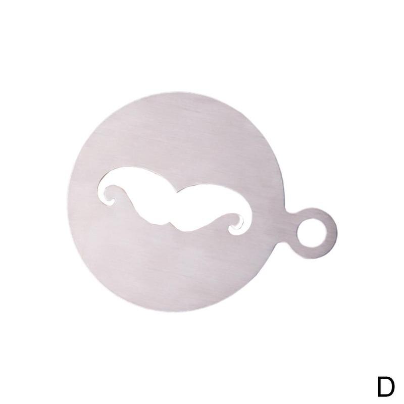 Cappuccino form fancy kaffe tryk model skum spray kakao samling glasur stencils kaffe chokolade kage tryk sukker  y3 j 8: D