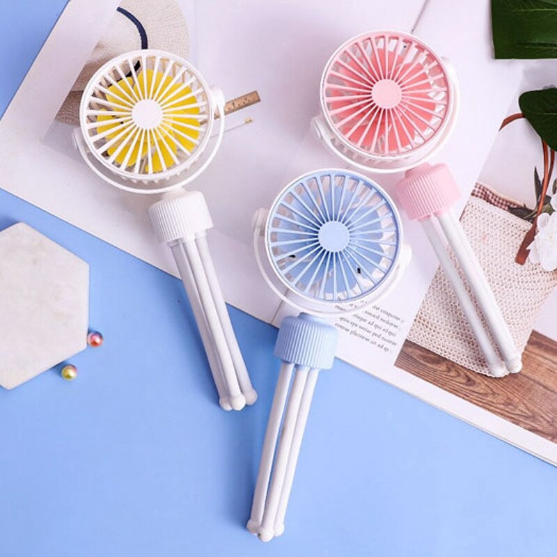 Mini Ventilator Oplaadbare Usb Draagbare Handheld Fan Met Houder Functie Kleine Desktop Usb Cooling Fans