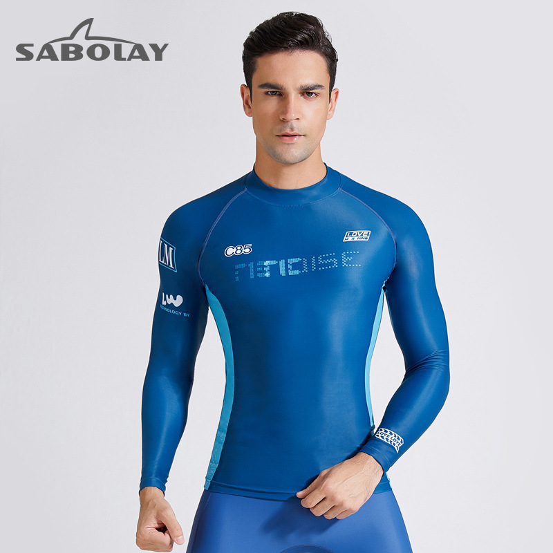 Speedo Men’s Uv Swim Shirt Long Sleeve Fitness Rashguard(Pool) - Speedo
