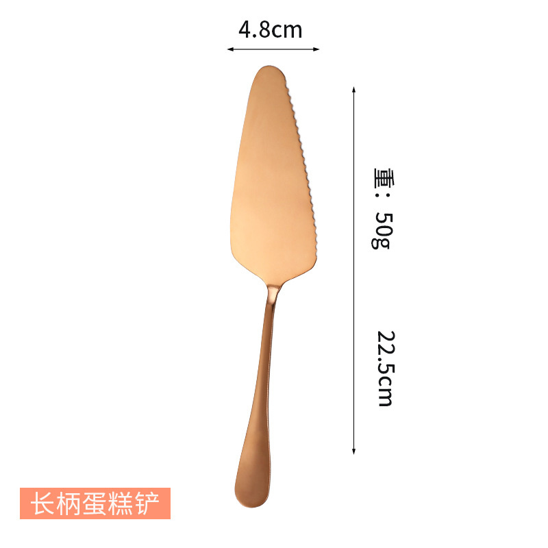 Outils à pâtisserie en acier inoxydable, ensemble de couteaux à pelle à gâteau de mariage, couteau à Pizza en or Rose, accessoires d'outils de cuisson, couteaux de cuisine 1 pièce: MULTI