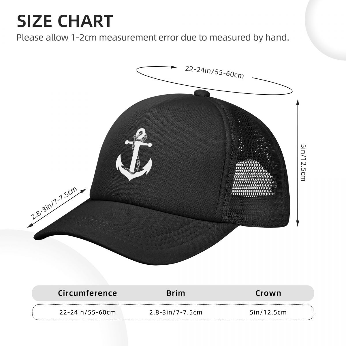 Gorra de béisbol de malla de capitán náutico, sombrero de sol ajustado, transpirable, Snapback, otoño