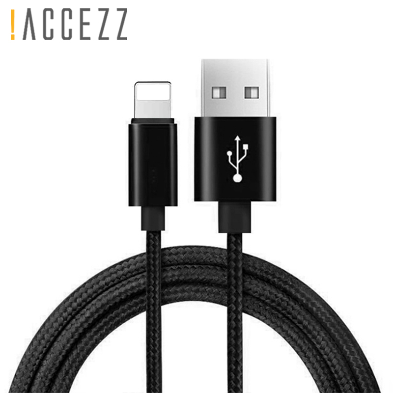 ! ACCEZZ Usb-oplaadkabel Voor Iphone X XS MAX XR 8 7 6 s 6 Plus Lading Data Cord Voor ipad Mini Nylon Verlichting Fast Charger Kabels