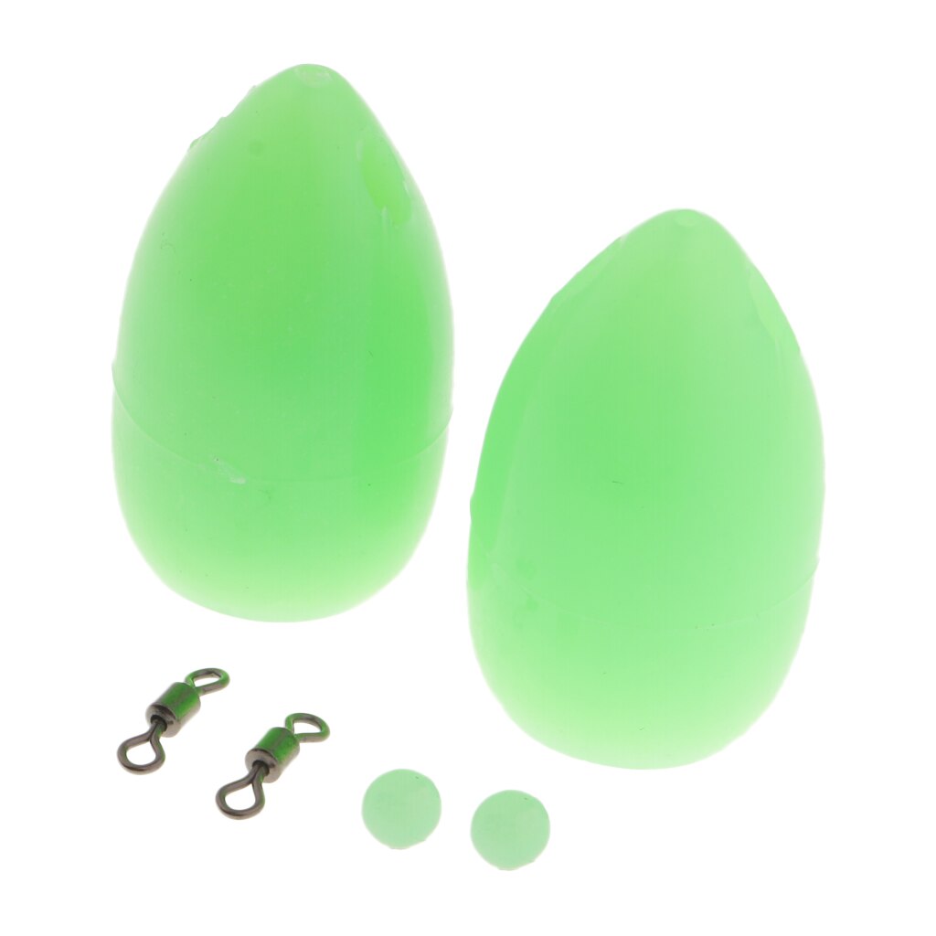 2pcs Bombarda Float Carp Coarse Trout Bass Sea Lure Fishing Tackle: Green