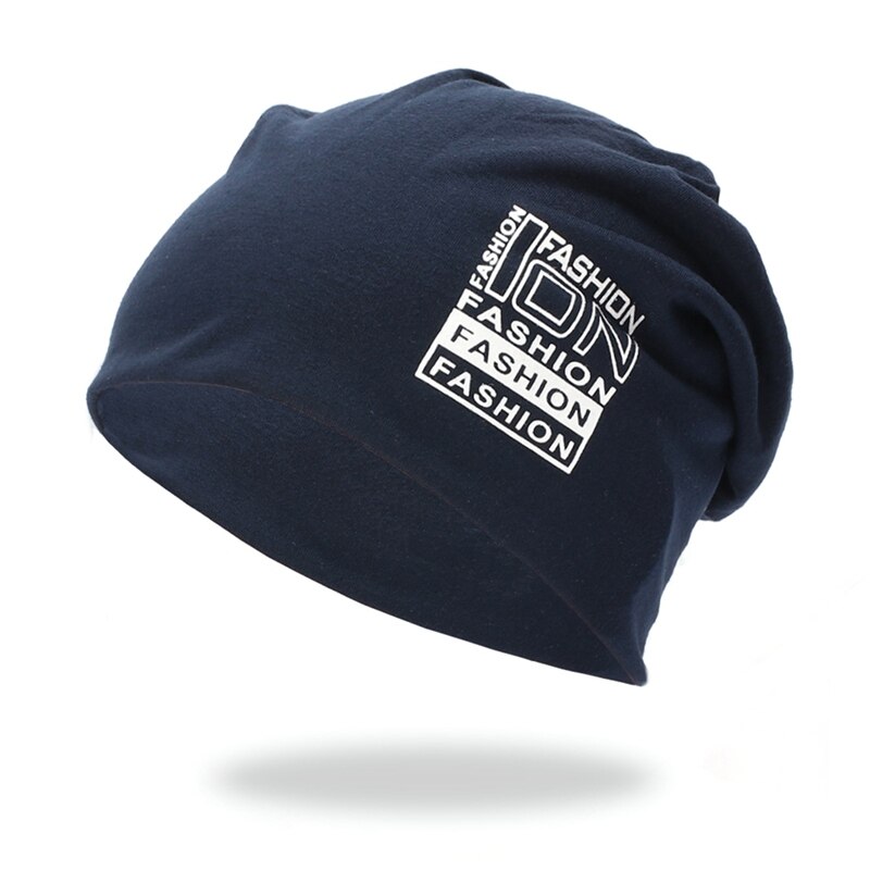 Czapka Zimowa Unisex z Bawełny - Litera Dzianina - Jesień/Zima - Wiatroodporna: ZQ