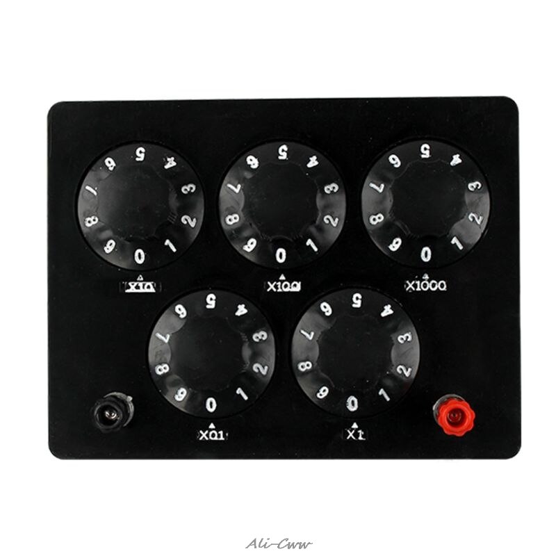 Caja de resistencia Variable de 0-9999,9 Ohm, equipo Experimental de resistencias para enseñanza física y escolar