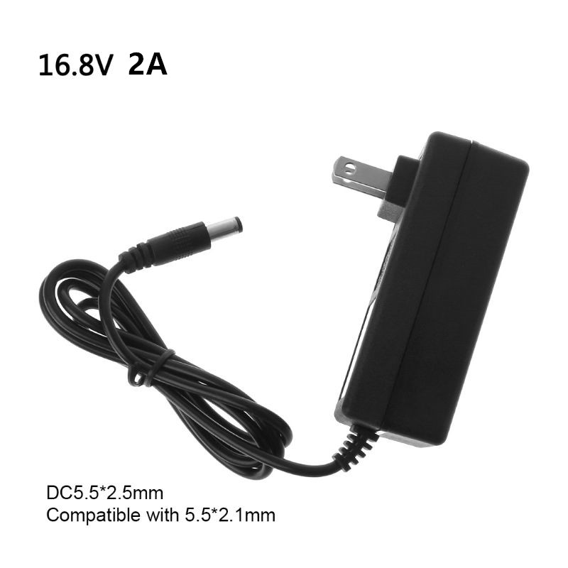 AC 100-240V DC 8.4V 12.6V 16.8V 1A 2A 1000MA Adapter Power Supply 16.8 V Volt charger plug for 18650 lithium Li-ion battery: Brown