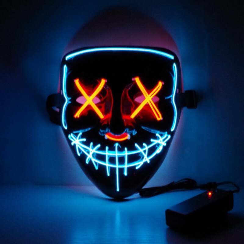 Halloween LED Mask Purge Masks Election Mascara Costume DJ Party Light ...