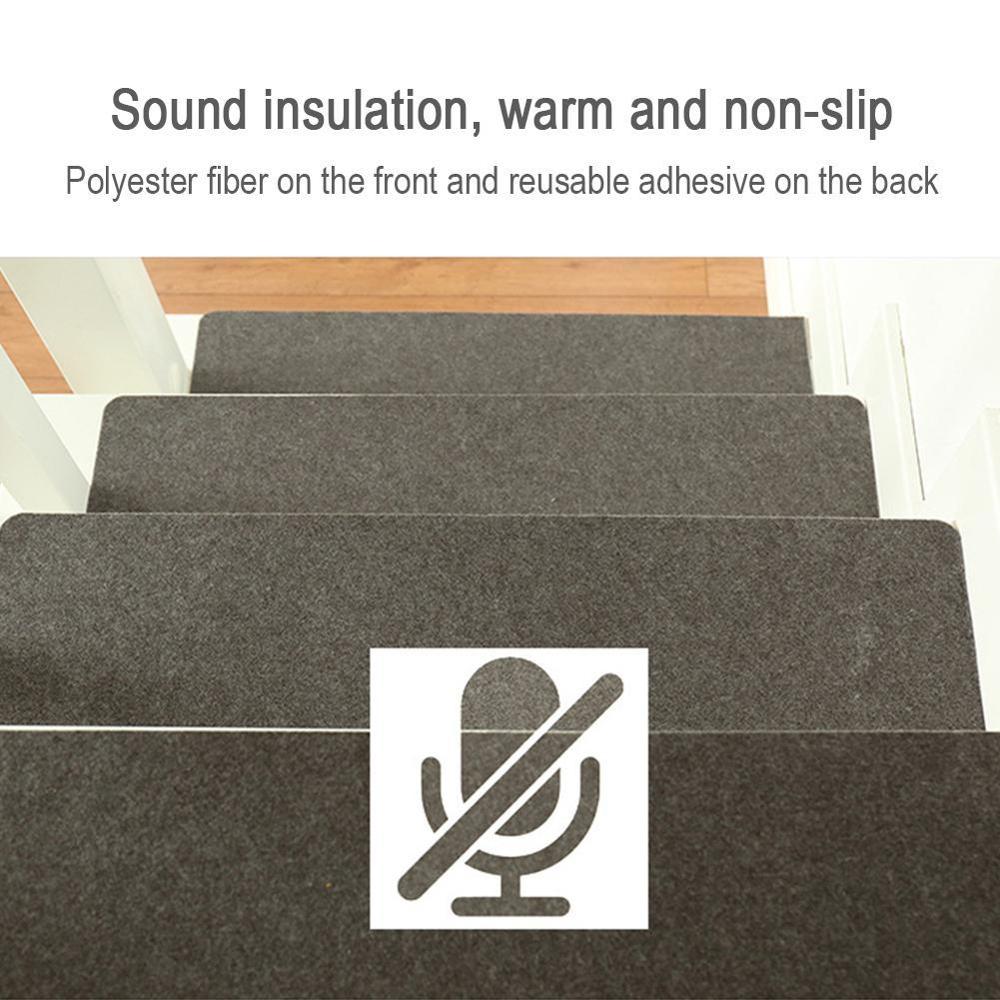 Stair Tread Carpet Mats Self Adhesive Stair Mat Non-Skid Cover Stair Step Rug Protection Stair Washable Mat Carpet Step K8A6