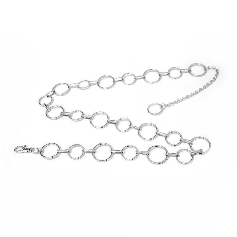 Modieuze metalen riem dames 100 metalen tailleketting maat ringketting: Default Title