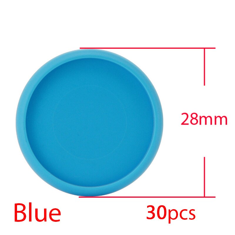 30Pcs 28Mm Kleurrijke Paddestoel Disc Binding Notebook Ringband Planner Bindier Disc Diy Losbladige Ringen Binding Kantoor levert: Blue-30pcs