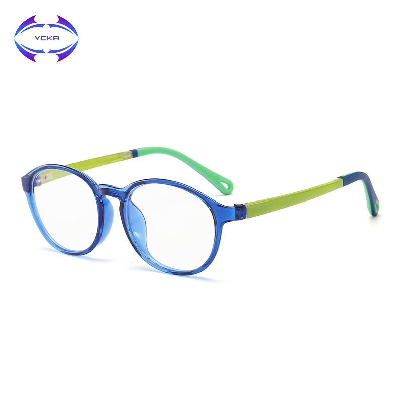 VCKA Children TR90 Silicone Glasses Frame Ultralight Eyeglass Kids Anti-blue light Boy Girl Computer Game Protective Goggle